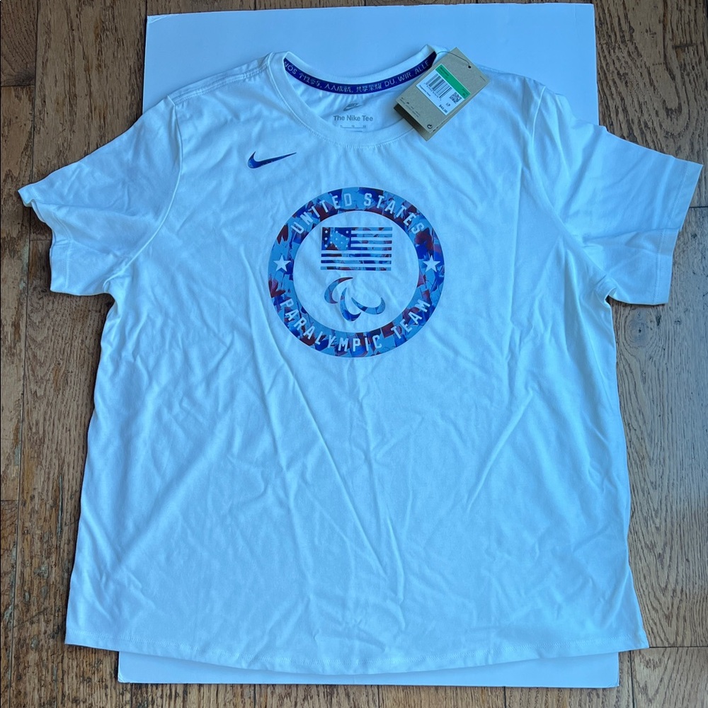 Nike White USA Paralympic Team Tee